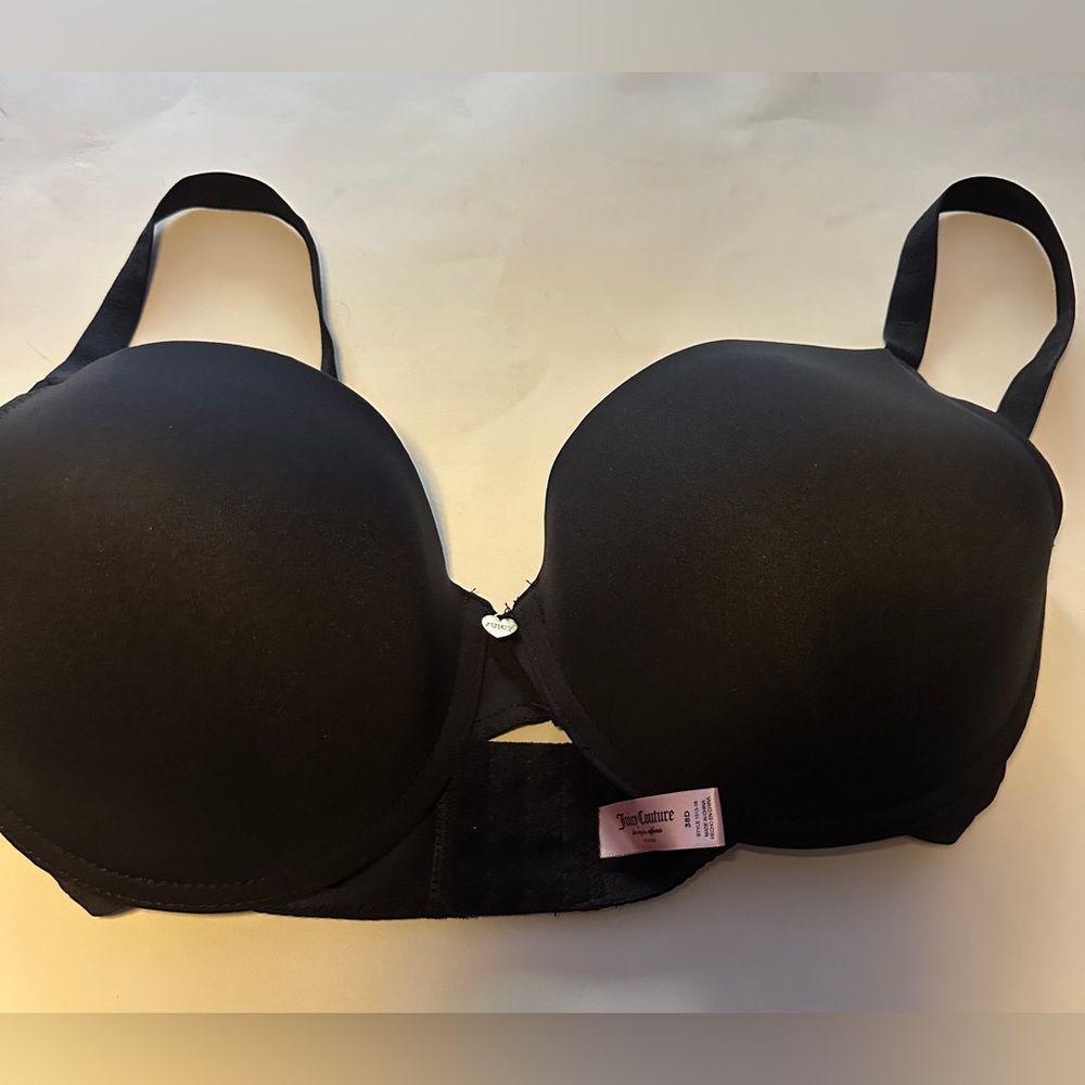 Juicy Couture Bra Sexy Black Push Up Feminine Seamless Underwire Padded Bra 38D - Picture 3 of 6